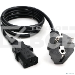 Кабель питания Cablexpert PC-186-1M, 1м, Schuko- C13, 6А, черный, с заземлением, фото3