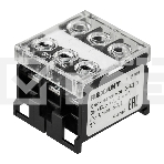 Блок зажимов клеммный Rexant БЗД 3х-полюсный 4,0 мм2 30A на DIN-рейку, фото 1