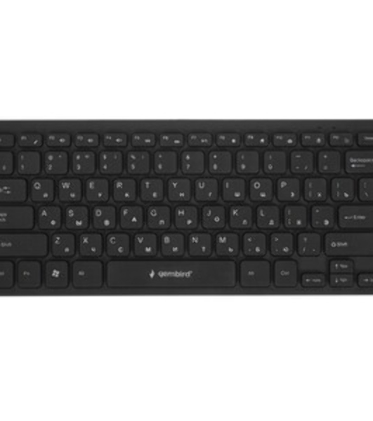 Комплект клавиатура+мышь Gembird KBS-9100 беспроводной, USB, 1600 DPI, чёрный