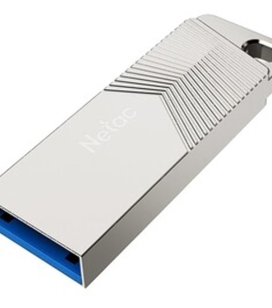 Флешка USB Netac UM1 (NT03UM1N-128G-32PN), 128Gb, USB 3.2, R/W 150/45, серебристый