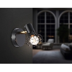 Светильник Ambrella light TR8655 BK/GD черный/золото E14 max 60W 170*100*140, фото3