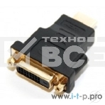 Переходник 5bites Переходник DH1807G DVI (24+1) F / HDMI M, зол.разъемы, фото 1