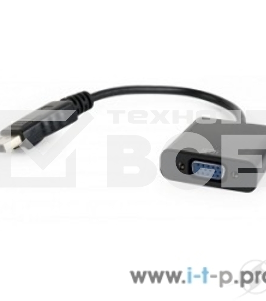 Переходник DisplayPort - VGA Cablexpert A-DPM-VGAF-02, 20M/15F, кабель 15см, пакет