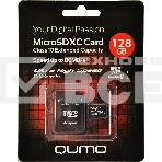 Флэш карта Micro SecureDigital 128Gb QUMO QM128GMICSDXC10U1 {MicroSDXC Class 10 UHS-I, SD adapter}, фото2