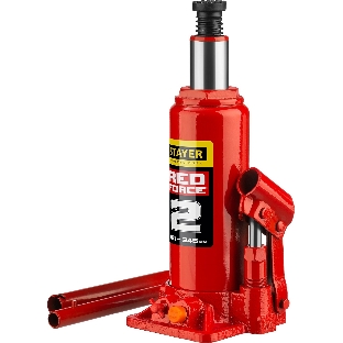 Домкрат STAYER 43160-2_z01  гидравлический бутылочный red force 2т 181-345мм