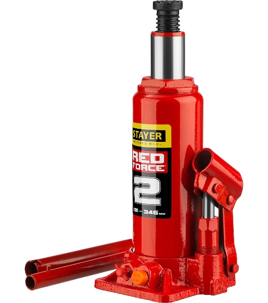 Домкрат STAYER 43160-2_z01  гидравлический бутылочный red force 2т 181-345мм