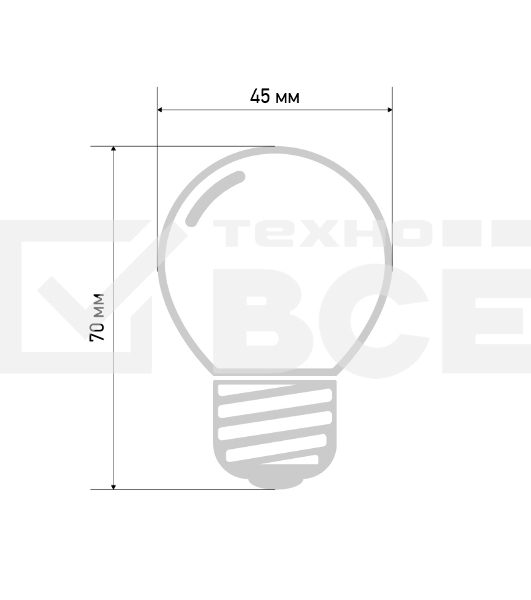 Лампа светодиодная d-45 3LED 1Вт шар E27 25лм 220В зел. Neon-Night 405-114