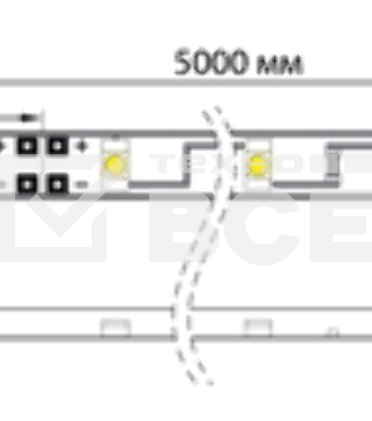 Лента LED 12 В, 8 мм, IP23, SMD 2835, 120 LED/m, 12 V, цвет свечения белый (6000 K)