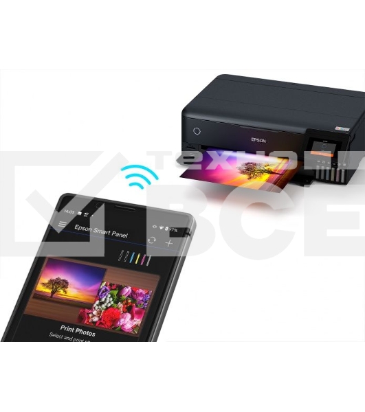 МФУ струйный Epson L8180 (C11CJ21403/C11CJ21402) A3 Duplex Net WiFi USB RJ-45 черный