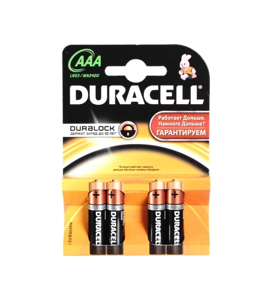 Батарейка DURACELL LR03-4BL BASIC (4 шт. в уп-ке)