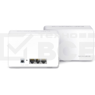 Домашняя Mesh Wi‑Fi система AX3000 Whole Home Mesh Wi-Fi 6 SystemSPEED: 574 Mbps at 2.4 GHz + 2402 Mbps at 5 GHzSPEC: Internal Antennas, 3× Gigabit Ports per Unit (WAN/LAN auto-sensing), 1024-QAM, OFDMA, HE160FEATURE: MERCUSYS APP, Router/AP Mode, One Unified Network, Seaml