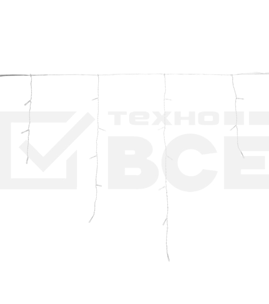 Гирлянда светодиодная Айсикл (бахрома) 25х0,6м, c эффектом мерцания, прозрачный провод, IP44, 230В, диоды ТЕПЛЫЕ БЕЛЫЕ, 588LED NEON-NIGHT