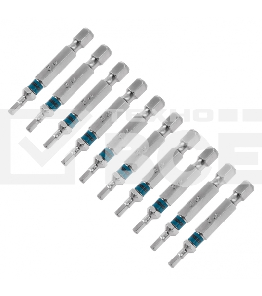 Набор бит GROSS HEX 3x50, сталь S2, 10 шт GROSS 11462