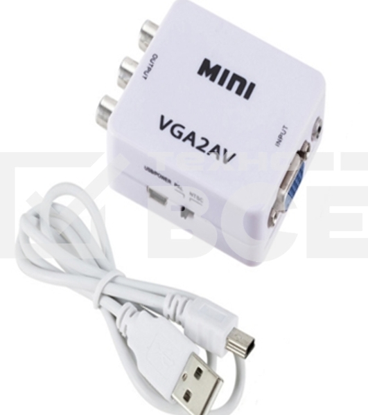 Переходник с VGA на AV (тюльпаны)