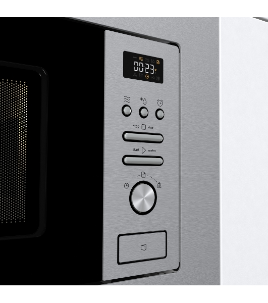 Микроволновая печь встраиваемая Gorenje BMI201AG1X нержавеющая сталь, 20 л, 800 Вт, переключатели - поворотный механизм/кнопки