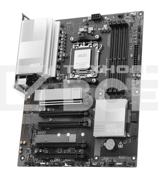 Материнская плата MSI PRO B840-P WIFI, Socket AM5, AMD B840, 4xDDR5, 4xSATA, 2xM.2, 1xPCI-E 4.0 x16, 1xPCI-E 3.0 x4, 3xPCI-E 3.0 x1, 1xHDMI, 1x 2.5Gb LAN, 4xUSB-A 2.0, 2xUSB-A 5Gbps, 1xUSB-C 5Gbps, 1xUSB-A 10Gbps, 1xUSB-C 10Gbps, 3x3.5 мм, 7.1, ATX