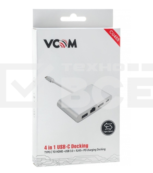 Кабель-адаптер USB3.1 Type-CM-->HDMI+USB3.0+RJ45+PD charging VCOM <CU455> Кабель-адаптер USB3.1 Type-CM-->HDMI+USB3.0+RJ45+PD charging VCOM <CU455>