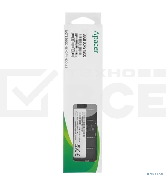Оперативная память Apacer, DDR5, 32Gb (1x32Gb), 4800MHz, CL40, SO-DIMM