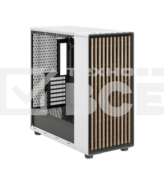 Компьютерный корпус без блока питания Fractal Design North XL, Full-Tower, 3x140мм, 2xUSB-A 3.2 + 1xUSB 3.2 Type-C E-ATX, ATX, mATX, mITX Wood panel, Chalk белый