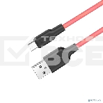 Кабель USB Micro/HOCO HC-71396 X21/1m/2A/Силикон/Black&Red, фото 1