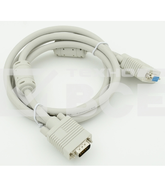 Кабель-удлинитель VGA VGA HD15 (m)/VGA HD15 (f) 1.8м феррит.кольца экран.