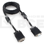 Кабель Gembird/Cablexpert CC-PPVGAX-6B, Кабель удлинитель VGA Premium , 15M/15F, 1.8м, чёрный, тройной экран, феррит.кольца, фото4