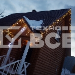 Гирлянда Айсикл (бахрома) светодиодный, 4,8 х 0,6 м, прозрачный провод, диоды ТЕПЛЫЙ БЕЛЫЙ,  176 LED, фото2