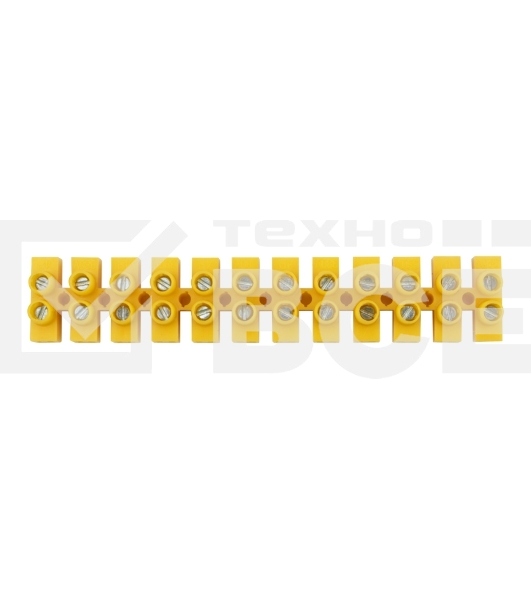 Клеммная винтовая колодка KВ-4 1,5-4, ток 3 A, полиэтилен желтый Rexant (10 шт./уп.)