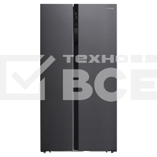 Холодильник Hyundai CS5003F черная сталь двухкамерный Side by Side 331/165л морозилка сбоку