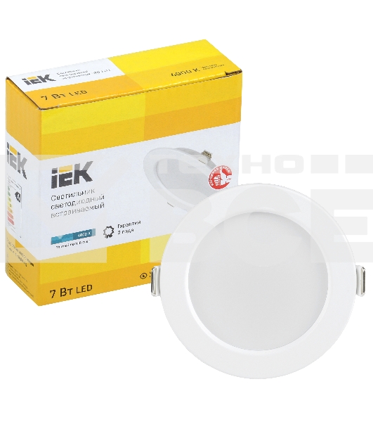 Светильник светодиодный ДВО 1611 7Вт 4000К IP20 круг бел. IEK LDVO0-1611-07-4000-K01