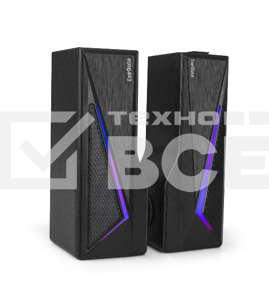 Саундбар-акустическая система 2.0 ExeGate Allegro 170 питание USB, Bluetooth, 2х3Вт (6Вт RMS), 60-20000Гц, черный, RGB подсветка