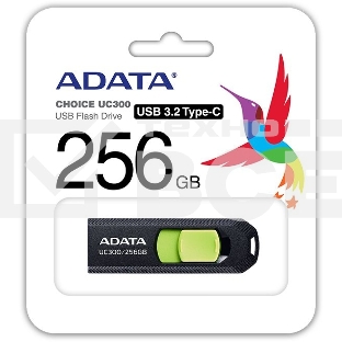 Флеш диск A-Data 256Gb UC300 ACHO-UC300-256G-RBK/GN USB3.2 зеленый