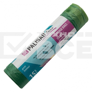 Пакеты для мусора с завязками Home Palisad 35 л x 15 шт. зеленые