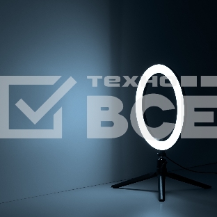 Светильник кольцевой Gauss 14W 700lm 3000-6500K 5V USB IP20 260x23мм черный дим пульт LED