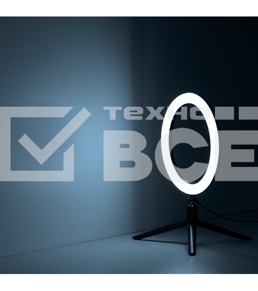 Светильник кольцевой Gauss 14W 700lm 3000-6500K 5V USB IP20 260x23мм черный дим пульт LED