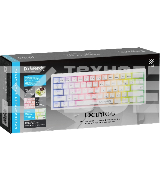 Клавиатура Defender Deimos GK-303  проводная, USB, белый