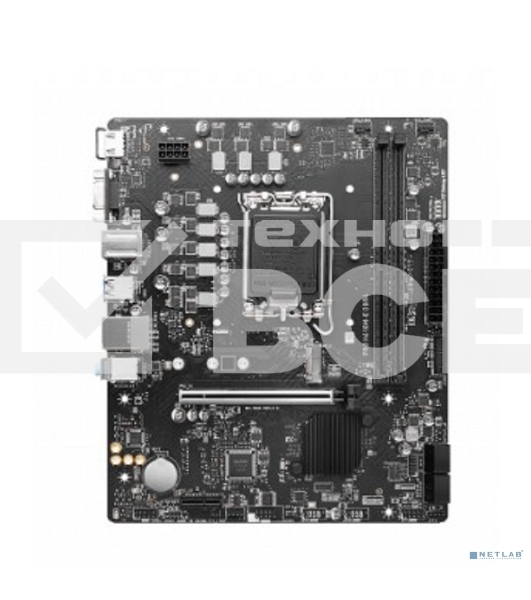 Материнская плата MSI PRO H610M-E DDR4, LGA 1700, Intel H610, 2xDDR4, 4xSATA, 1xM.2, 1xPCIe 4.0 x16, 1xPCIe 4.0 x1, 1xHDMI, 1xVGA, 1xRJ45 1Gb, 2xUSB-A 3.2 Gen 1, 4xUSB-A 2.0, 3x3.5мм, 7.1, mATX