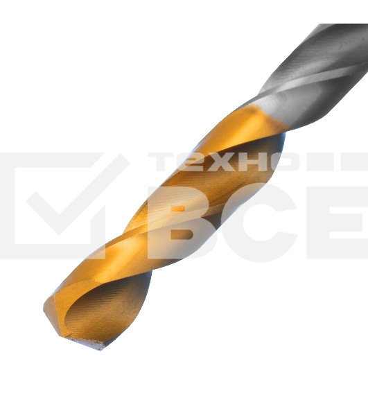 Сверло спиральное по металлу 7,5 x 109мм, Р6М5, Golden Tip Denzel