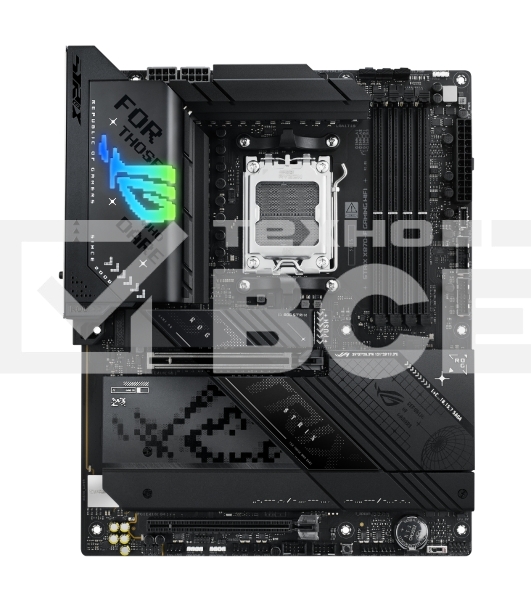 Материнская плата ASUS ROG STRIX X870-F GAMING WIFI, AM5, AMD X870, 4xDDR5, 2xSATA, 4xM.2, 1xPCI-E 5.0 x16, 1xPCI-E 4.0 x4, 1xHDMI, 1xDP, 2xUSB-C USB4, 1xUSB-C 10Gbps, 5xUSB-A 10Gbps, 4xUSB-A 5Gbps, 1x 2.5Gb LAN, 2x3.5 мм, 7.1, ATX