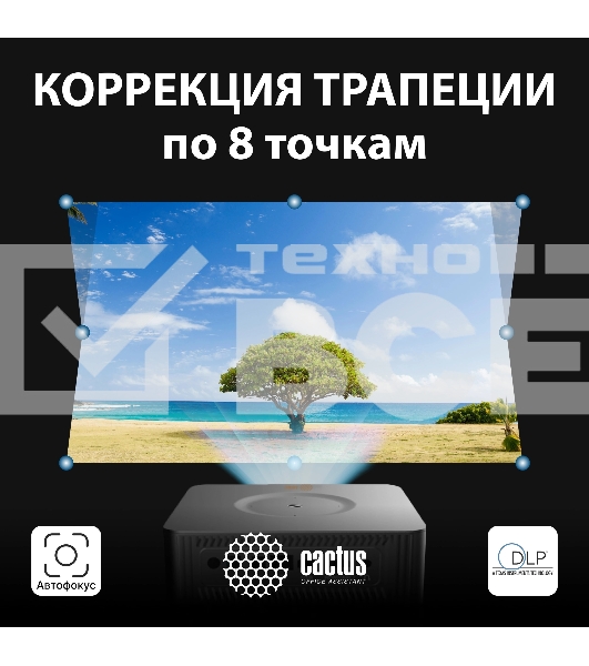 Проектор Cactus CS-M1.SG DLP 9600Lm (1920x1080) 200000:1 ресурс лампы:20000часов 1xUSB typeA 1xHDMI 1.9кг
