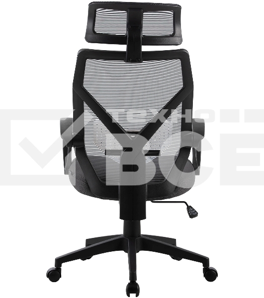 Кресло компьютерное Cactus CS-MC414-GY черный/серый, сетка/ткань, с подголов. крестов. пластик, пластик черный