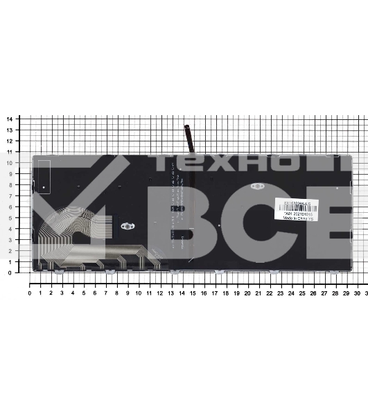 Клавиатура для ноутбука HP Elitebook 840 G5 черная с серебристой рамкой и подсветкой