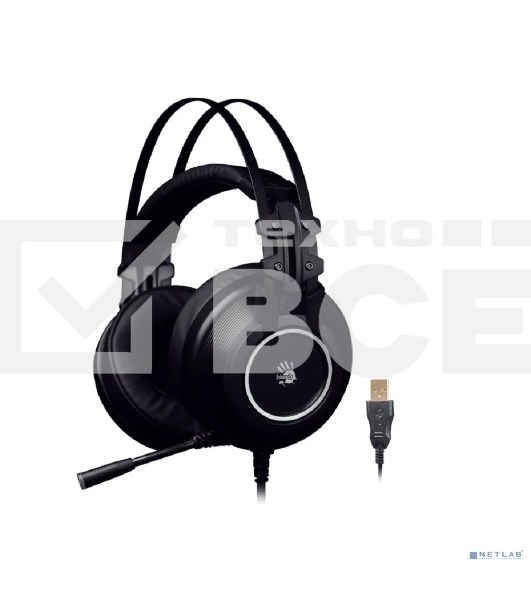 Гарнитура проводная с микрофоном A4 Bloody G528C черный 1.8м мониторы USB оголовье (G528C)