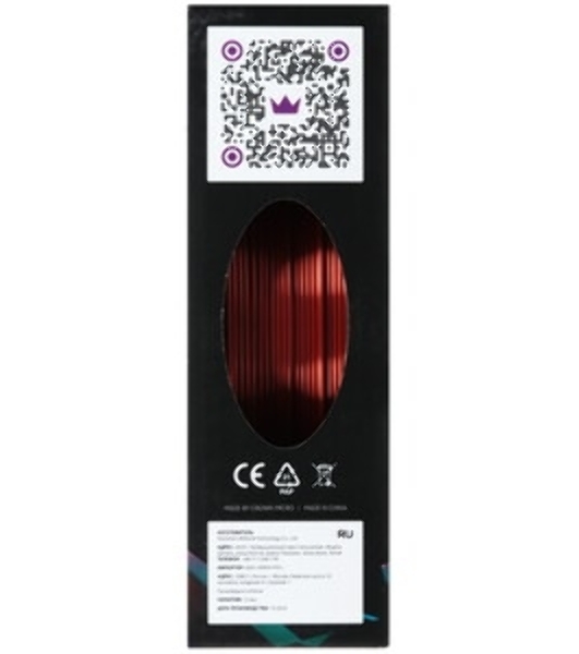 Филамент Crown Micro CM-FILPLAS004R PLA Silk 1.75 1кг медно-красный