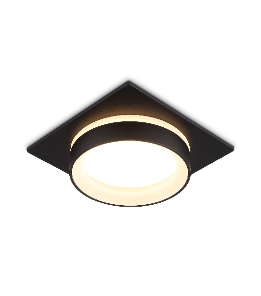 Светильник Ambrella light TN6710 BK черный IP44 GX53 max 15W 105*105*45
