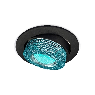 Комплект встраиваемого поворотного светильника Ambrella light XC7652063 SBK/BL черный песок/голубой MR16 GU5.3 (C7652, N7194)