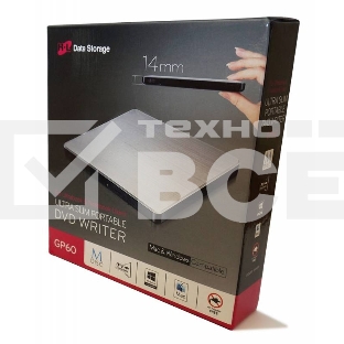 Внешний Привод DVD-RW LG GP60NS60 серебристый USB ultra slim внешний RTL