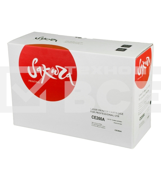 Картридж лазерный Sakura CE260A для HP Color LaserJet CP4020/4025/4520/4525, черный, 8500 к.