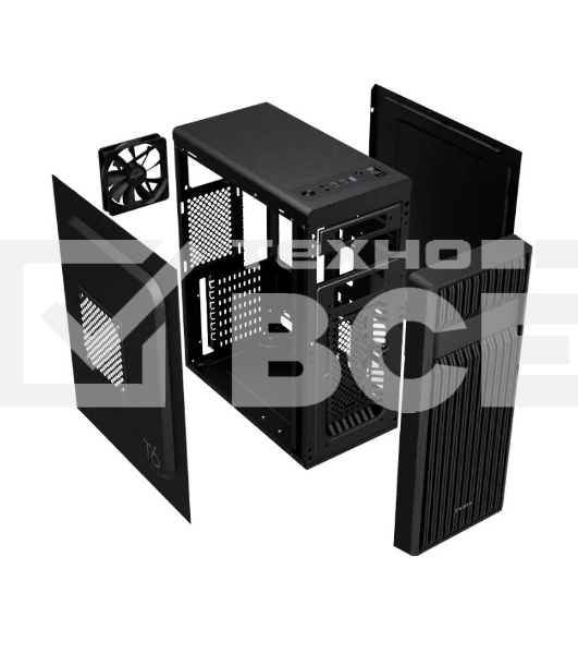 Компьютерный корпус Zalman S2 черный без БП ATX 2x120mm 2xUSB2.0 1xUSB3.0 audio bott PSU
