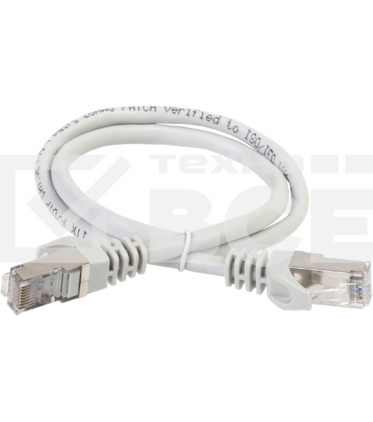 Коммутационный шнур (патч-корд) ITK PC01-C5EFL-3M, cat.5e FTP, LSZH, 3м, серый